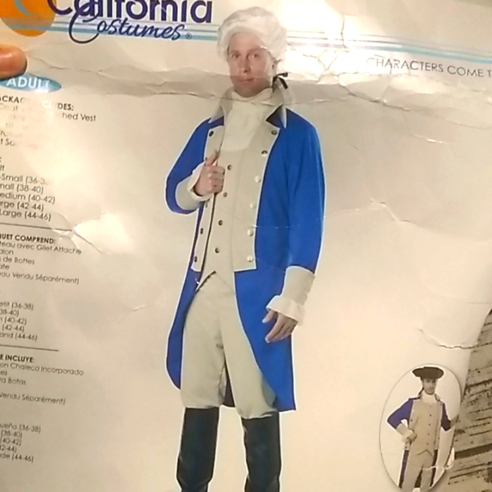 California costumes men's George Washington Paul Revere Halloween costume Large